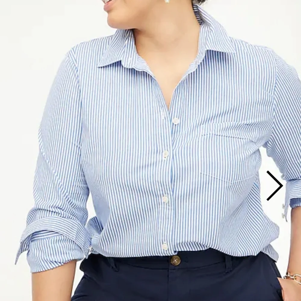 J Crew Factory Button-up cotton poplin shirt in signature fit BU009 NWT Sz XS - Picture 2 of 7